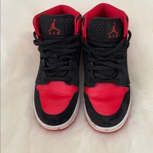 Neon red air Jordan